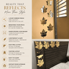3D Acrylic Maple Leaf Mirror Wall Art  (Pack of 10)