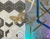Luxury Gold & Silver Butterfly Mirror Wall Art