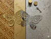 Luxury Gold & Silver Butterfly Mirror Wall Art