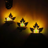 Leaf Shape LED Candle Wall Decor – 3 Piece Set