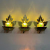 Leaf Shape LED Candle Wall Decor – 3 Piece Set